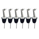6X Stainless Steel Liquor Spirit Pourer Flow Wine Bottle Pour Spout Stopper Cap