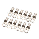 12pcs 3 AWG Gauge Cable Lugs Ring Terminals Battery Wire Connectors Pure Copper
