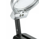 Foldable Magnifier Glass With LED Light Adjustable Lamp Magnifying Loupe 3X Read