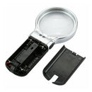 Foldable Magnifier Glass With LED Light Adjustable Lamp Magnifying Loupe 3X Read