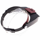 10x Magnifying Glass Lens LED Lamp Head Visor Loupe Headband Magnifier