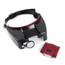 10x Magnifying Glass Lens LED Lamp Head Visor Loupe Headband Magnifier