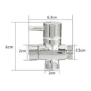 Three Way T-adapter Valve For Toilet Bidet Shower Head Diverter Valve Durable