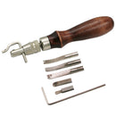 Multi-Function 7 In 1 Adjustable Stitching Groover Crease Leather Tools DIY Set