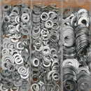 580pcs 304 Stainless Steel Flat Washers Kit For M2 M2.5 M3 M4 M5 M6 M8 M10 M12