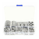 580pcs 304 Stainless Steel Flat Washers Kit For M2 M2.5 M3 M4 M5 M6 M8 M10 M12