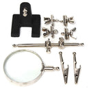 LED Clamp Magnifying Glass Soldering Iron Stand Lens Magnifier Tool Professional