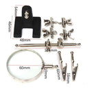 LED Clamp Magnifying Glass Soldering Iron Stand Lens Magnifier Tool Professional