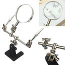 LED Clamp Magnifying Glass Soldering Iron Stand Lens Magnifier Tool Professional