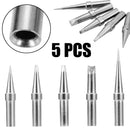 5pcs/set Pure Copper ETA ETB ETD ETS ETT Lead-free Soldering Iron Tips for Welle