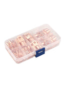New 60PCS SC Tinned Copper Lug Ring Wire Connectors Bare Cable Terminal Set
