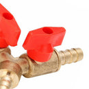 3Way Tee Brass Y Shut off Ball Valve 5/16" 8mm Barb Fuel Gas Oil Valve Clamp