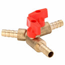 1x Clamp Tee Brass Y 3-Way Shut off Ball Valve Fitting Hose Fuel Gas 5/16" 8mm