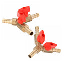 1x Clamp Tee Brass Y 3-Way Shut off Ball Valve Fitting Hose Fuel Gas 5/16" 8mm