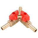 1x Clamp Tee Brass Y 3-Way Shut off Ball Valve Fitting Hose Fuel Gas 5/16" 8mm