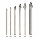 6pcs Ceramic Tile Glass Drill Bits 1/4" Hex Shank Set 3mm 4mm 5mm 6mm 8mm 10mm