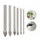 6pcs Ceramic Tile Glass Drill Bits 1/4" Hex Shank Set 3mm 4mm 5mm 6mm 8mm 10mm