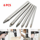 6pcs Ceramic Tile Glass Drill Bits 1/4" Hex Shank Set 3mm 4mm 5mm 6mm 8mm 10mm