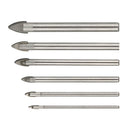 6pcs Ceramic Tile Glass Drill Bits 1/4" Hex Shank Set 3mm 4mm 5mm 6mm 8mm 10mm