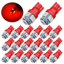 50x Super Bright Red T10 LED Bulbs Lamps for Car Interior License Light 5 SMD