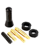 3.5cm Real Carbon Fiber Screw-in Short Antenna Aerial Mast Universal Fit Car