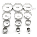 Stainless Steel Round Mousse Ring Cooking Baking Mould for Cake Muffins 12x New