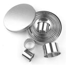 Stainless Steel Round Mousse Ring Cooking Baking Mould for Cake Muffins 12x New