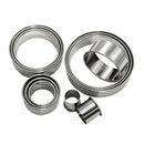 12pcs Stainless Steel Round Mousse Cake Ring Mold Cookie Cutter Baking Tools