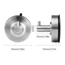 2x Stainless Steel Vacuum Suction Cup Shower Towel Hook Kitchen Wall Hanger Hot