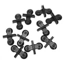 10Pcs Black Plastic Aquarium Tank Suction Cup 60mm x 5mm Glass Clips Durable