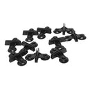 10Pcs Black Plastic Aquarium Tank Suction Cup 60mm x 5mm Glass Clips Durable