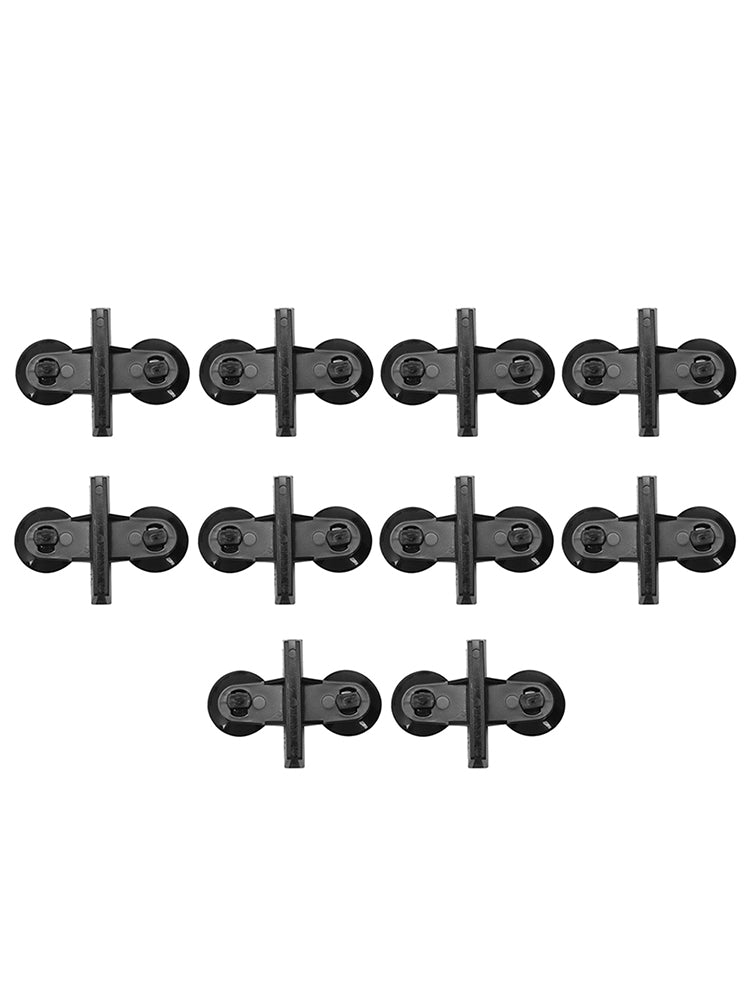 10Pcs Black Plastic Aquarium Tank Suction Cup 60mm x 5mm Glass Clips Durable