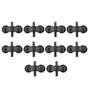 10Pcs Black Plastic Aquarium Tank Suction Cup 60mm x 5mm Glass Clips Durable