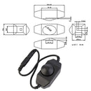 Adjustable 12VDC PWM Manual Knob Dimmer Switch With Button for LED Strip Light