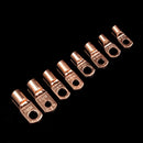 60x Copper Ring Lug Terminal Open Barrel Wire Crimp Connector Heat Shrink Tubing