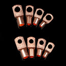 60x Copper Ring Lug Terminal Open Barrel Wire Crimp Connector Heat Shrink Tubing