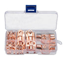 60x Copper Ring Lug Terminal Open Barrel Wire Crimp Connector Heat Shrink Tubing