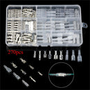 270PCS 2.8mm/4.8mm/6.3mm Female Male Spade Connectors Wire Crimp Terminals