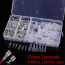 270PCS 2.8mm/4.8mm/6.3mm Female Male Spade Connectors Wire Crimp Terminals