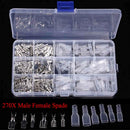 270PCS 2.8mm/4.8mm/6.3mm Female Male Spade Connectors Wire Crimp Terminals
