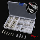 270PCS 2.8mm/4.8mm/6.3mm Female Male Spade Connectors Wire Crimp Terminals