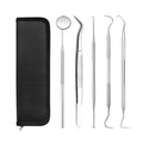 5 pcs Stainless Steel Dentist Tools Hygiene Teeth Oral Clean Tooth Dental Kit