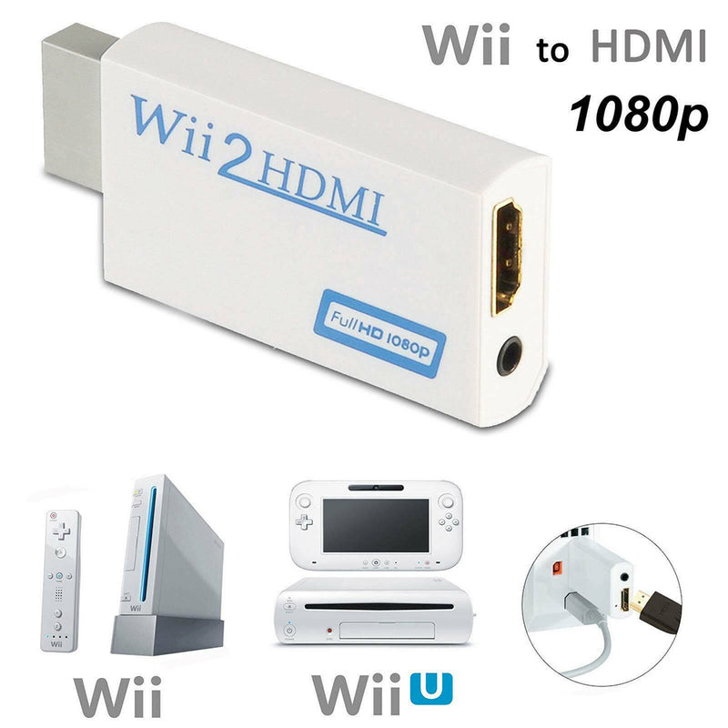 Portable Wii to HDMI Wii2HDMI Full HD Converter Audio Output Adapter TV New