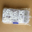 250X 2 pin 3 pin 4 Pin 2.54mm Terminal Housing PCB Header Wire Connectors w/ Box