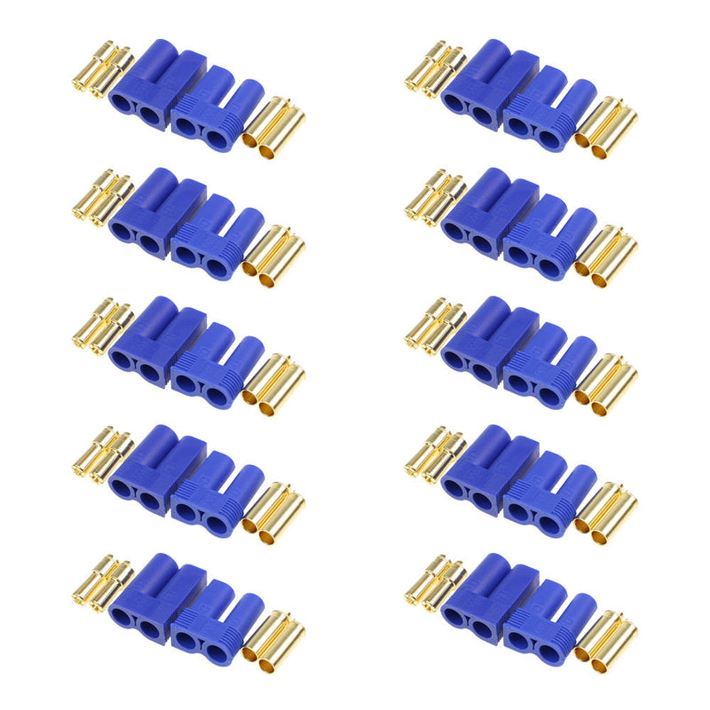 10 Pair EC5 Bullet Banana Plug Connector Adapter Male & Female for RC battery