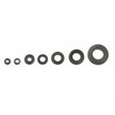 364pcs Black Nylon Flat Ring Plain Repair Washer Gasket For Metric M2~M8 w/ Box