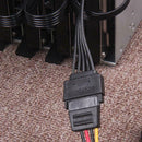 SATA Power 15 Pin 1 Male To 5 Female Splitter Hard Drive Adapter Cable New Hot
