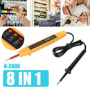1Pcs 8-In-1 6-380V Volt Voltage Tester Polarity Current Check AC-DC New Hot