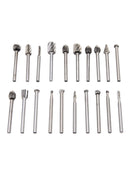 20 x HSS Carbide Burr Set Rotary Drill Bits Die Grinder Carving Engraving Tools
