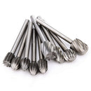 20 x HSS Carbide Burr Set Rotary Drill Bits Die Grinder Carving Engraving Tools